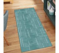 Abstract Carpet Runner for Kitchen, Non Slip Cyan 70x180CM Home Decor Non Slip Washable Runners for Corridor Hallway