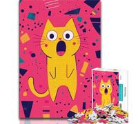 Abstract Cat 1000 Piece Jigsaw Puzzles for Adults & Teens,Decompressing Intellectual Educational Toy Birthday Present,Gifts,Wall Art (50x75cm)