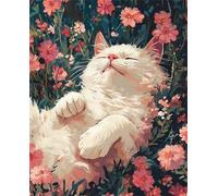 Abstract Cat Flower 500 Piece Jigsaw Puzzle for Adults, Creativity, Challenging and Difficult Puzzle, Brain Teaser Puzzles for Adults 500 Pieces for The Whole for Women, Men