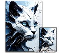 Abstract Cat Portrait Jigsaws 1000 Pieces for Adults Puzzles for Adults for Family And Friends Suitable for Ages 1000 PCS(75x50cm)