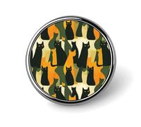 Abstract Cat Print Enamel Pins for Backpack - Cute Jacket Coat Hat Bags Badge Pins, Funny Unique Novelty Button Pin Women Men Fashion Jewelry Accessories