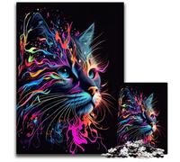 Abstract Cat Surreal Puzzles for 1000 Piece paper Jigsaw Puzzles for Adults Home Decor Brain Teaser Game for TeenagersFamily Interaction 1000 PCS(38x26cm)