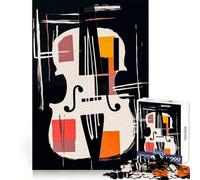 Abstract Cello 1000-piece Puzzle for Teenagers Pastime Game Snug Connection Home Play Premium Gift (38x26cm)