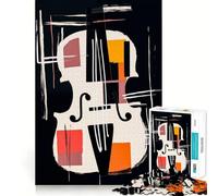 Abstract Cello 1000-piece Puzzle for Teenagers Pastime Game Snug Connection Home Play Premium Gift (38x26cm)