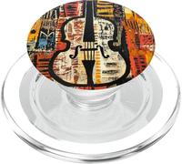 Abstract Cello String Instrument Folk Art PopSockets PopGrip for MagSafe