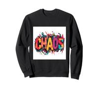 Abstract Chaos Word Art Paint Splatter Colorful Sweatshirt