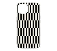 Abstract Checkered Black and Cream Stripes Classic Lines Case for iPhone 13