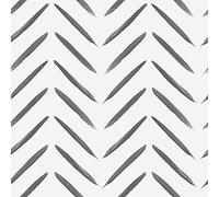 Abstract Chevron Brush Marks Black Paint Wallpaper