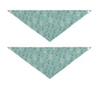 Abstract Circle Drawed Bold Lines Green bulk dog bandanas Snap Button Scarf Handkerchief Cute Pet Accessories for Dogs Cats M