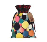 Abstract circle painting Print Christmas Drawstring Bags Snack Wrap, Reusable Holiday Treat Sacks for Presents S