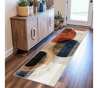 Abstract Circle Runner Rugs for Hallway, Home Decor, 50cm x 150cm, Washable Vintage Geometric Carpet Runners for Kitchen, Entryway, Bedroom, Soft, Non Slip, Thin xt64