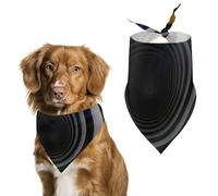Abstract Circle Swirl Dog Bandanas for Feeding Grooming, Triangle Pet Bibs Washable Pets Scarf for Cats & Dogs