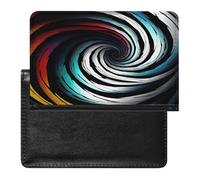 Abstract Circle Swirl Passport Holder Vaccine Card Holder Travel Document Organizer Credit Card Organizer for Women/Men