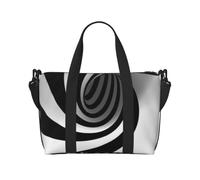 Abstract Circle Swirl Print Duffle Bag for Travel Foldable Carry-On Travel Bag, Luggage Flight Bags Weekend Bag for Women and Men