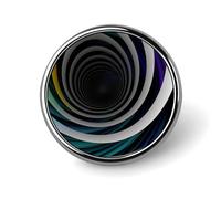 Abstract Circle Swirl Round Badge for Men Women, Durable & Stylish Lapel Pins, Lightweight Metal Badges for Shirts, Jackets, Hats