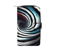 Abstract Circle Swirl Wallet Multifunctional Leather Wallets for Men Compact Long Wallet Credit Card Holder Passport Bag