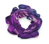 Abstract Color Cubes Purple Satin Scrunchies Elastic Hair Bands Exquisite Soft Jumbo Scrunchy Thick Fashion Hair Ties Cute Satin Hair Scrunchies for Women Hair Accessories Gift