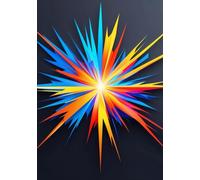 Abstract Color Explosion Notebook: 6x9 Inches, Softcover, 240 Blank Pages