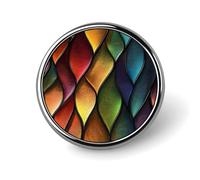 Abstract Color Stained Glass Print Enamel Pins for Backpack - Cute Jacket Coat Hat Bags Badge Pins, Funny Unique Novelty Button Pin Women Men Fashion Jewelry Accessories