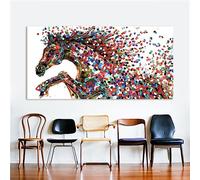 Abstract Colored Horse Diamond Painting Art Kits for Adults and Kids, Abstract Colored Horse Diamond Art Painting Kits for Kids, Crystal Art Gem Art & Craft Supplies for Home Wall Decor 50x100cm Z-618