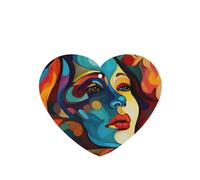 Abstract Colored Woman Face Car Air Fresheners Cards 4 Pcs Long Lasting Car Fresheners Gifts for Men Women Auto Aromatherapy Tablets Hanging Scented Card Rearview Mirror Pendant