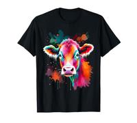 Abstract Colorful Cow T-Shirt
