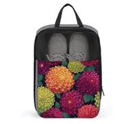 Abstract Colorful Dahlia Flower Shoe Bag for Travel Daily Use Anti-dust Storage Carrier Golf Shoe Pouch