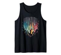 Abstract Colorful Dripping Rainbow Paint Drops Tank Top