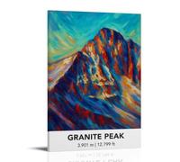 Abstract Colorful Granite Peak Mountain Poster Canvas Print Art Modern Exquisite Wall Decor Pictures Art Print Home Decor For Dorm Room Apartment Kitchen Wall Art Aesthetic Canvas Painting Picture Liv