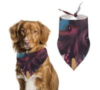 Abstract Colorful Octopus Dog Bandana Washable & Adjustable Triangle Scarf, Breathable Pet Scarf for Small Medium Large Pets, Cute Fashion Pet Accessory