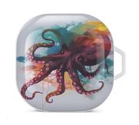 Abstract Colorful Octopus Headphone Protective Case, Earphone Case For Galaxy Buds Live, Galaxy Buds Pro, Galaxy Buds2, Galaxy Buds 2 Rro Series Headphones