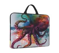Abstract Colorful Octopus Laptop Case 14 inch, Shockproof Computer Cover Laptop Sleeve Briefcase Carrying Bag with Handle
