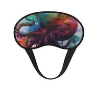 Abstract Colorful Octopus Sleep Mask for Side Sleeper Soft Breathable Sleeping Eye Mask Blackout Silk Eye Sleep Shade Cover with Elastic Strap Night Blindfold for Women Men Travel Nap