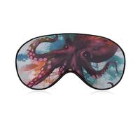 Abstract Colorful Octopus Sleep Mask with Adjustable Strap, Comfortable & Soft Eye Mask for Sleeping Light Blocking, Lightweight & Breathable Eye Cover for Men Women