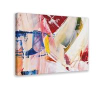 Abstract Colorful Red Yellow Blue Graffiti Art Sea Painting Canvas Poster Bedroom Decor Landscape Office Room Decor Gift 20x30inch(50x75cm)