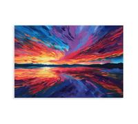 Abstract Colorful Sunset Landscape Poster Canvas Poster Bedroom Decor Landscape Office Room Decor Gift 24x36inch(60x90cm)