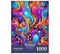 Abstract Colorful Swirls 1000 Piece Jigsaw Puzzle Paper Jigsaw Puzzle for Adults Artistic Pattern Home Relaxation Gift 70x50cm/1000pcs