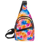 Abstract Colorful tie dye (1) Sling Bag for Women Men Backpack Fanny Pack Crossbody Chest Travel Shoulder Belt Bags Purse Handbag