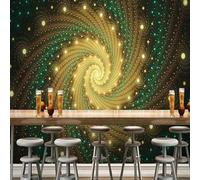 Abstract Colourful Flowers Spirals Golden Light 3D Wallpaper Luxury Home Dining Decor Paste Sofa Living Room The Wall for Bedroom Mural-400cm×280cm