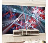 Abstract Colourful Warm Beautiful Geometric Light Lines 3D Wallpaper Textured Silk Easy Install Living Room Sofa Bedroom Dining Room Home Decoration Wall-300cm×210cm