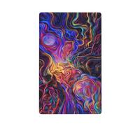 Abstract Composition of Intertwined Shapes Single Toggle Blank Wall Plate Light Switch Cover Decorative 1 Gang for Kitchen Room Bathroom Size 11.4x7cm