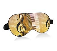 Abstract Concert Music Night Piano Guitar Retro Style Adjustable Sleep Mask Lightweight Blindfold with Fashion Patterns Elastic Hidden Strap Relaxing Light Block 9.45 x 3.9 inch