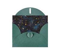 Abstract continuous illustration Dark Green Patterns greeting card 6x4 inches with envelope, covering birthdays, weddings and other occasions