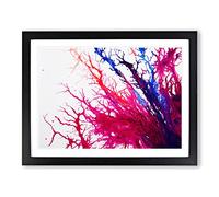 Abstract Coral Reef Art Framed Print | A3 Black Framed Wall Art | Ready to Hang | Abstract Fantasy Picture | Living Room Bedroom Lounge Office