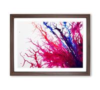 Abstract Coral Reef Art Framed Print | A4 Walnut Framed Wall Art | Ready to Hang | Abstract Fantasy Picture | Living Room Bedroom Lounge Office