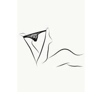 Abstract Couple Love Erotic Line Minimalist Female Sexy Woman Poster Wall Art Pictures Canvas Painting Room Home Decor 21x30cm No Frame