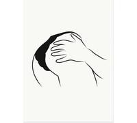 Abstract Couple Love Erotic Line Minimalist Female Sexy Woman Poster Wall Art Pictures Canvas Painting Room Home Decor 21x30cm No Frame