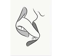 Abstract Couple Love Erotic Line Minimalist Female Sexy Woman Poster Wall Art Pictures Canvas Painting Room Home Decor 21x30cm No Frame