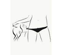 Abstract Couple Love Erotic Line Minimalist Female Sexy Woman Poster Wall Art Pictures Canvas Painting Room Home Decor 21x30cm No Frame