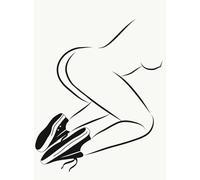 Abstract Couple Love Erotic Line Minimalist Female Sexy Woman Poster Wall Art Pictures Canvas Painting Room Home Decor 21x30cm No Frame